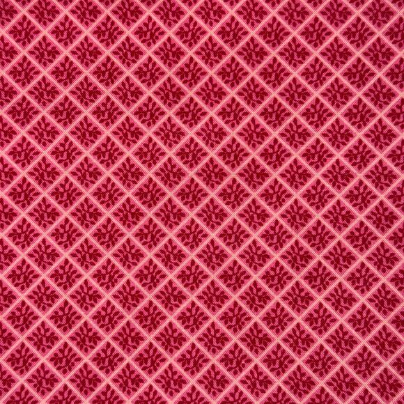 Sunny Days Pink Diamond Leaf Cotton Fabric by Marcus Fabrics - 1 Yard - Picture 1 of 6